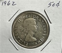 1962 50 Cents Silver Coin