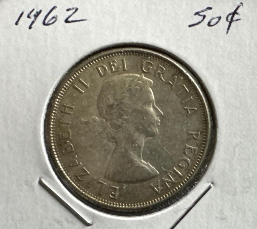 1962 50 Cents Silver Coin