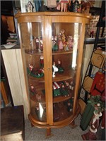 ~48" Tall Curved Glass Curio Cabinet