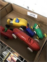 Plastic race cars