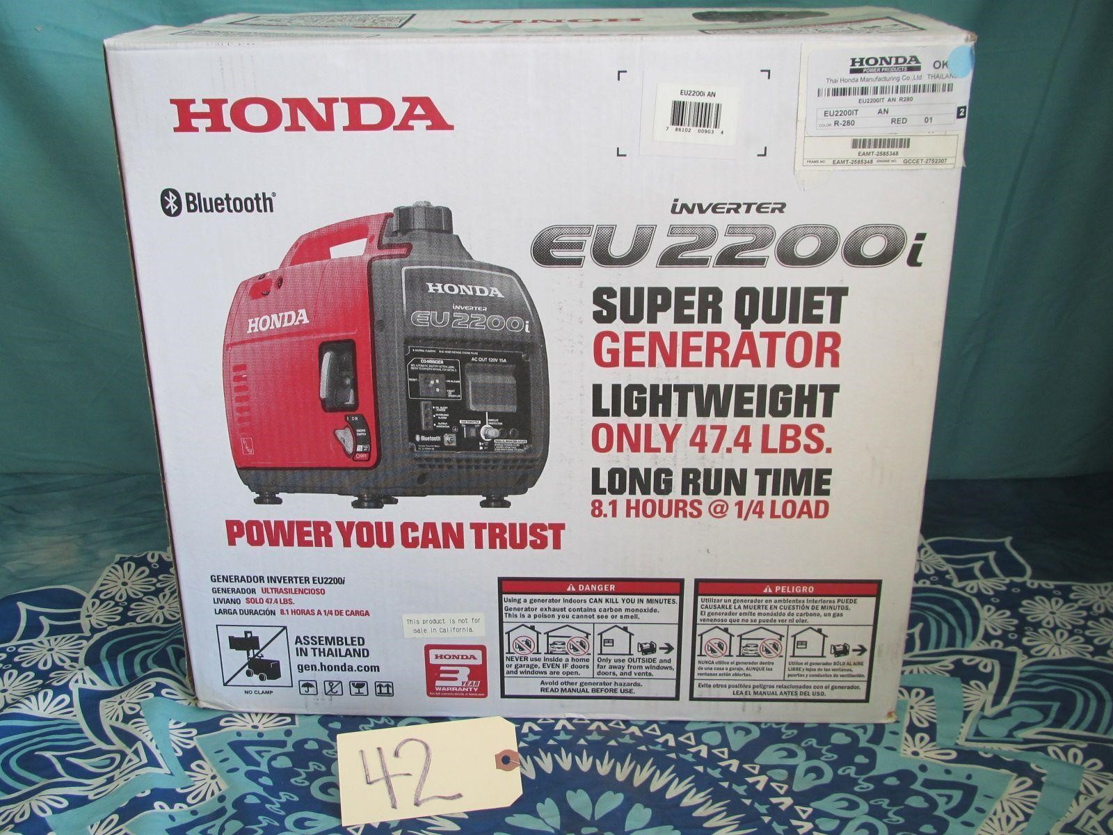 New Honda 2200-Watt Quiet Inverter Generator