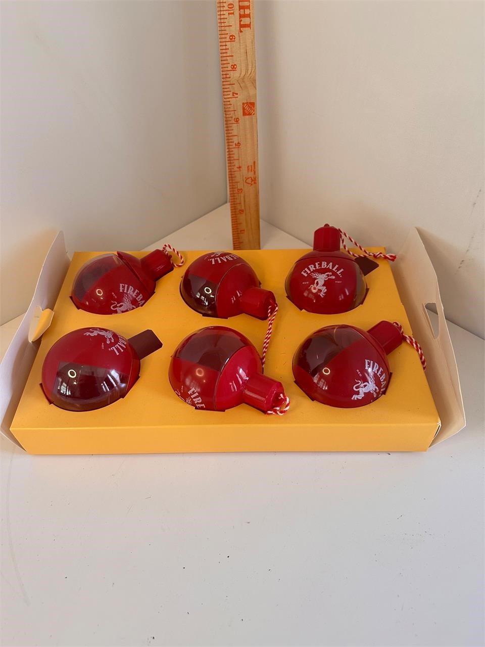 Set of 6 Fireball ornaments