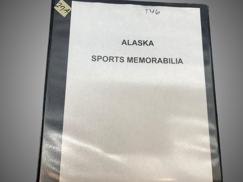 Binder collection of assorted Alaskan Sports memor