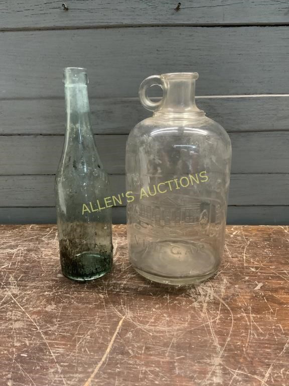GLASS JUG AND BOTTLE