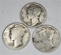 1916-17-28s Better Date Mercury Dimes