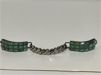 Sterling & Turquoise Watch Ends 11.3gr TW