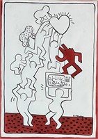 KEITH HARING INK ON PAPER