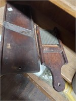 2 Antique  Wooden Slaw Boards