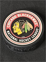 NHL Hockey Puck Chicago Blackhawks w/ Indian Logo