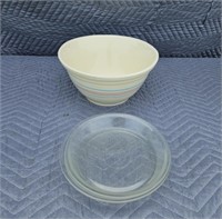 Ceramic mixing bowl & pie plates