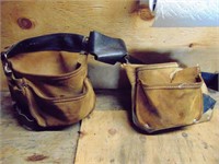 LEATHER TOOL BELT, HATCHET, PULLER & BARS