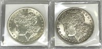Pair of 1896 Morgan Dollars (90% Silver).