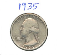 1935 Washington Silver Quarter