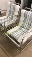 Aluminum Framed chairs with padded cushions