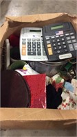 Calculators, wall decor, and box lot