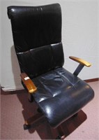 41" High back leather 5 wheel office chair very