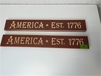 24" America Est 1776 Sign