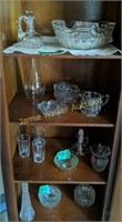Pattern Glass. Bowl, Cruets. Pineapple Vase,