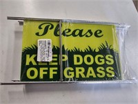 Lawn Signs KEEP DOGS OFF GRASS Qty. 4