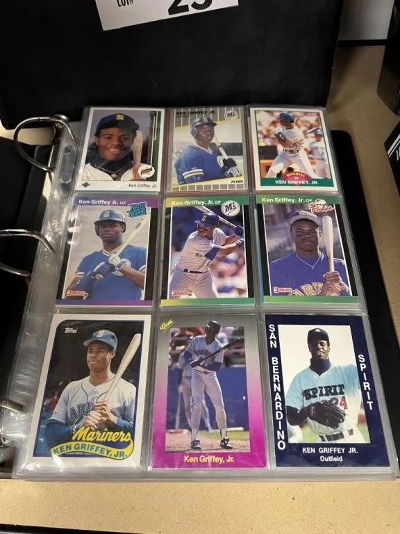 GRIFFEY JR.,STRAWBERRY CARDS IN BINDER