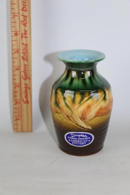 Dryden Signed American Pottery Vase