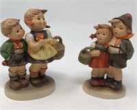 Pair of Goebel Hummel Boy and Girl Figurines