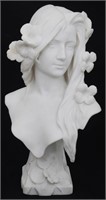 Georges Coudray Marble Bust - Water Lilies