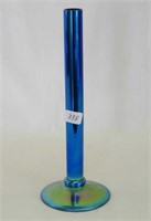 Steuben blue Aurene 8" stick vase, signed