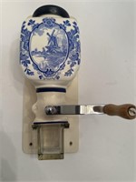 Dutch Blue and White Coffee Grinder 13 inches
