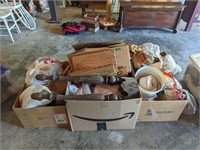 (3) Large Boxes of Wooden Crafting Supplies