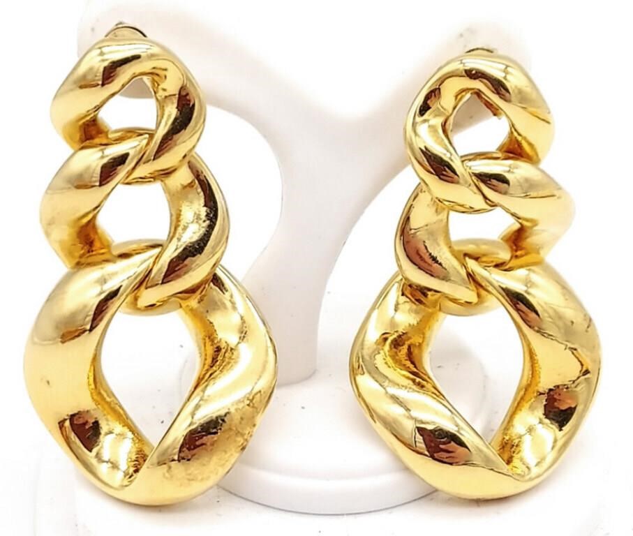 (KC) Soave Oro 14K Yellow Gold Earrings