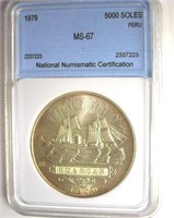 1979 5000 Soles NNC MS67 Peru