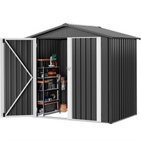 DWVO 6x4ft Metal Outdoor Storage Shed, Large