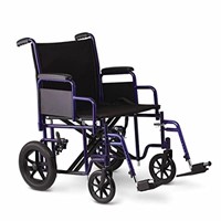 Medline Heavy Duty Transport Chair supports up to