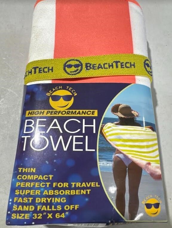 BeachTech Performance Microfiber BeachTowel Coral