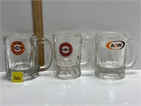 Assorted A&W Root Beer Glass Mugs