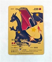 2020 Pokemon Charizard V Gold Foil Fan Art Card
