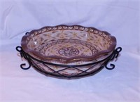 Temp-Tations Old World brown 9" pie plate in metal
