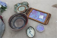 Decorative Pottery and Serving Tray