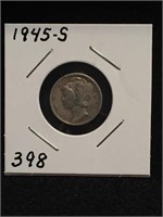 1945-S Silver Mercury Dime