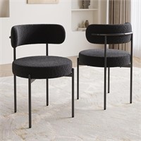 Farini Dining Chairs Set of 2  Black