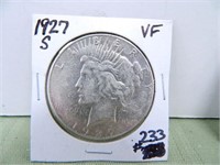 1927-S Peace Dollar – VF