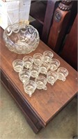 Small Punch Bowl with 12 Cups