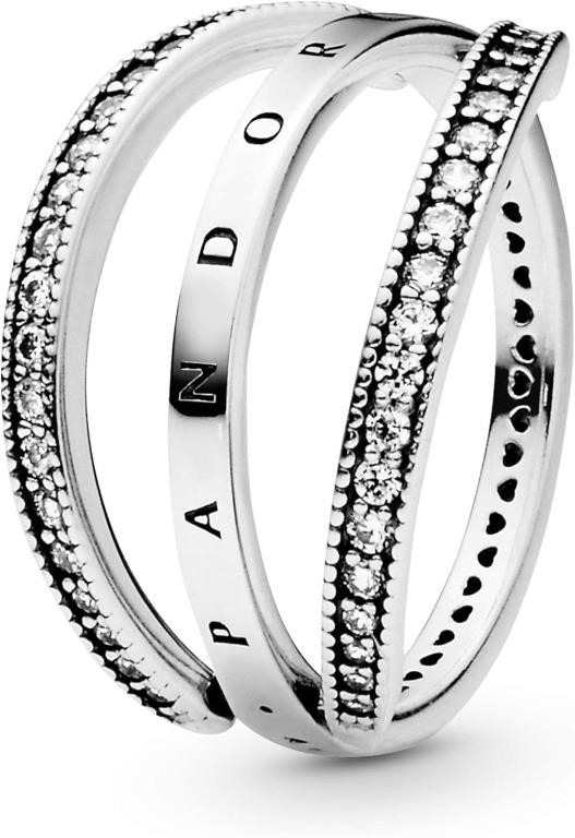 (N) Pandora ring 197404CZ-56 woman silver zirconia