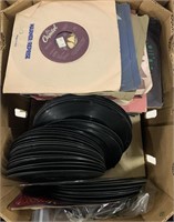 Box of various artist 45 records