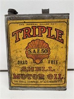 Shell Triple Gallon Motor Oil Tin