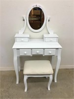Modern Make-Up Vanity with Mirror 5 Drawers and