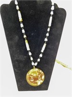 White/Brown Stone Necklace