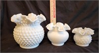 Fenton Milk Glass Graduated Bowls - See Desc