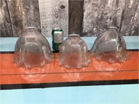 Vtg. clear glass light shades